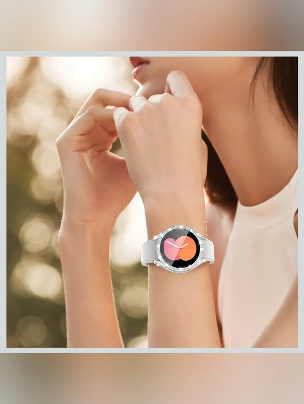 3 Pc. Samsung Galaxy Watch 4/5 44mm Bling Watch Case Cover + Screen Protector